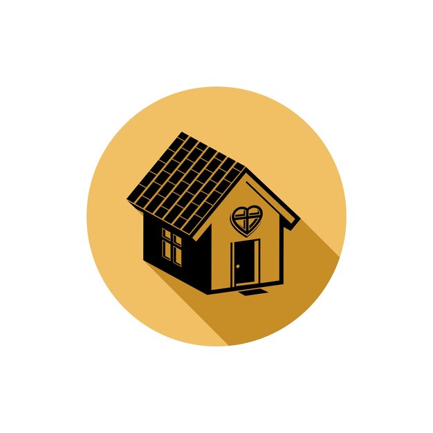 El símbolo del vector doméstico, el tema de la agencia inmobiliaria, se puede utilizar en publicidad y diseño web. Icono simple de propiedad aislado en blanco.