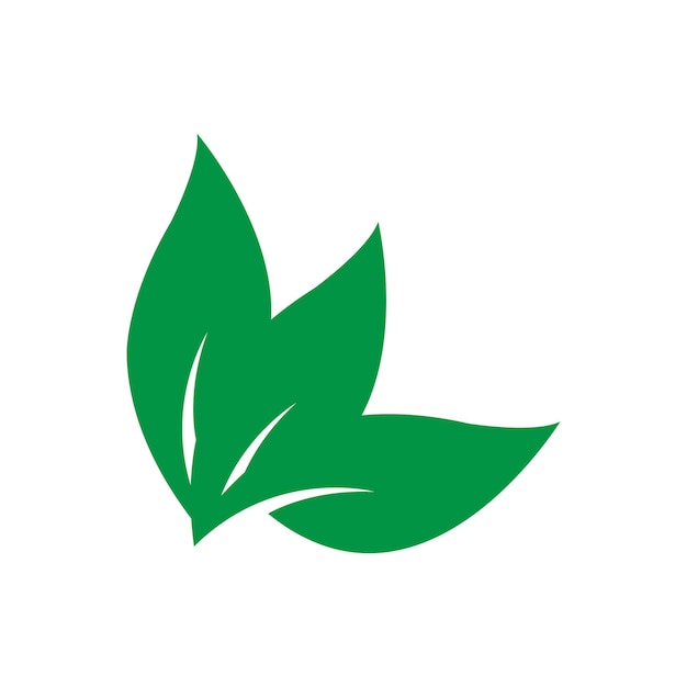 Símbolo de vector de logotipo de planta de hoja verde de primera calidad