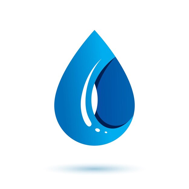 Símbolo de vector de salpicadura de onda marina. El agua pura como recurso más importante para el tema de la actividad humana. Vivir en armonía con el concepto de naturaleza.