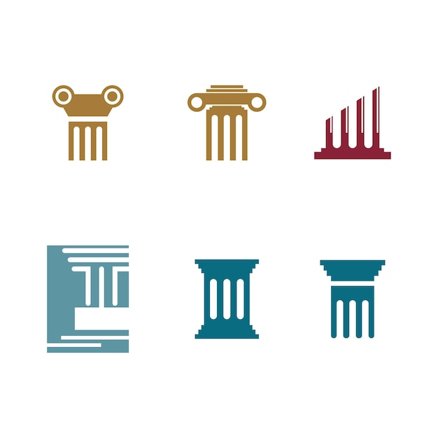 Símbolo vectorial de la columna del logotipo