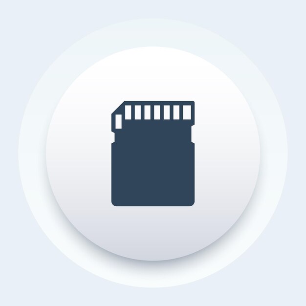 Símbolo vectorial del icono de la tarjeta SD