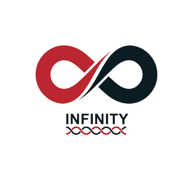 Símbolo vectorial Infinity Loop, diseño especial de logotipo conceptual.