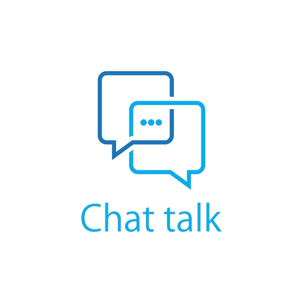 El símbolo vectorial del logotipo perfecto de chat talk pixel