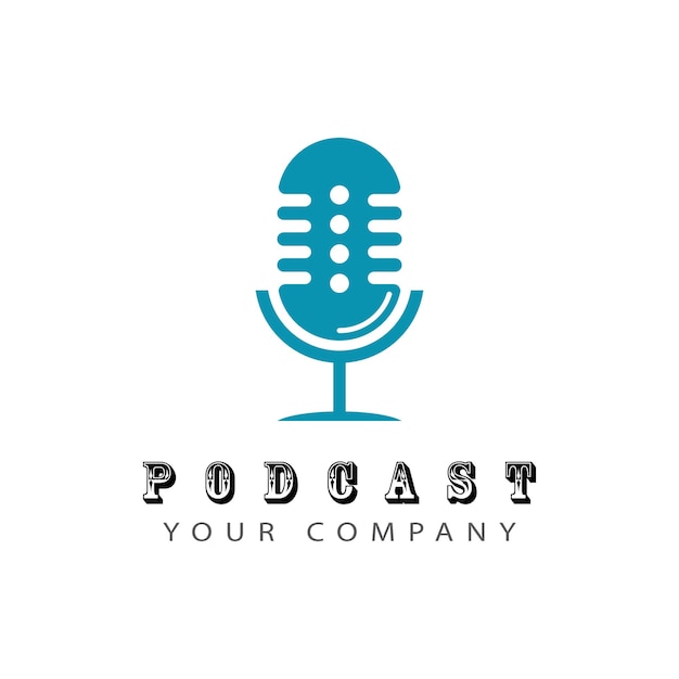 Símbolo vectorial del logotipo del podcast