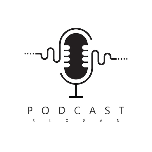 Símbolo vectorial del logotipo del podcast