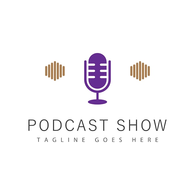 Símbolo vectorial del logotipo del podcast