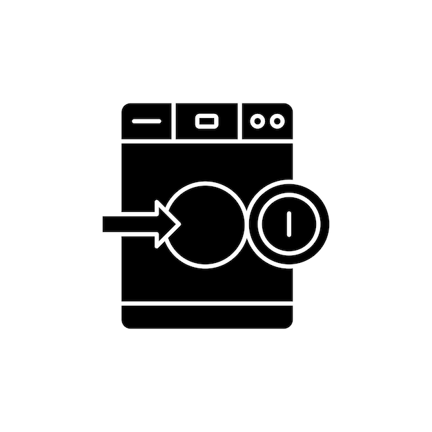 Símbolo vectorial de la tecnología del tambor en un estilo negro lleno y delineado Signo de Revolución Limpia