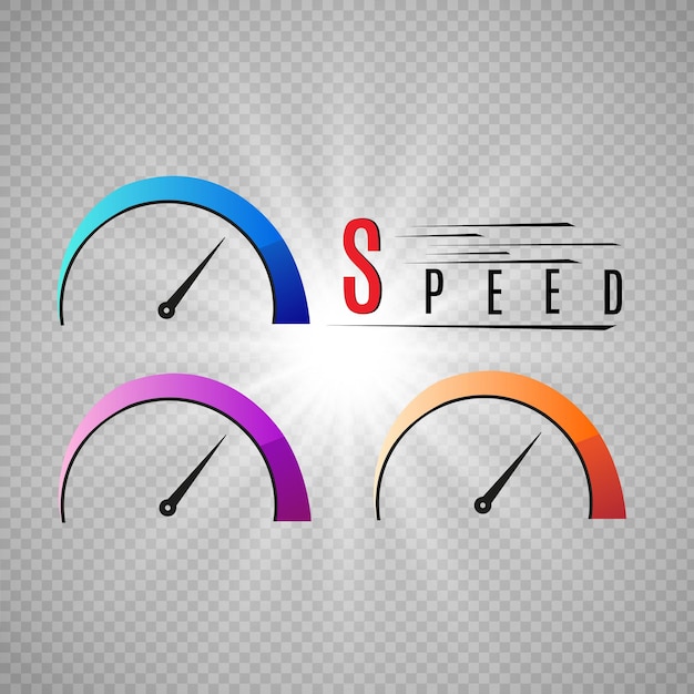 Símbolo de velocidad del logotipo de velocidad de Internet