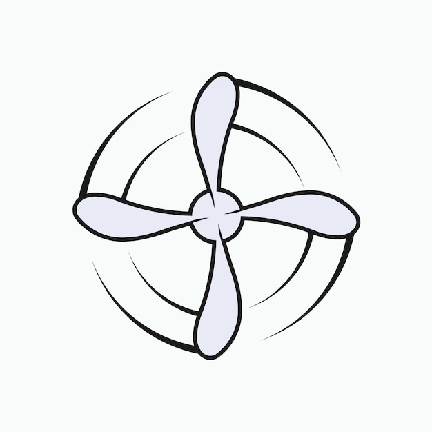 Símbolo del ventilador de la turbina del icono de la hélice