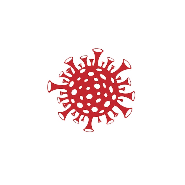 Símbolo de virus rojo