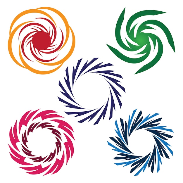 Símbolo de vórtice ilustrador vectorial icono abstracto diseño de plantilla de logotipo logotipo de vórtice