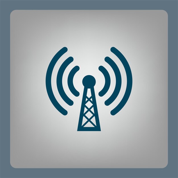 Símbolo Wi-Fi Ilustración vectorial en un fondo gris Eps 10