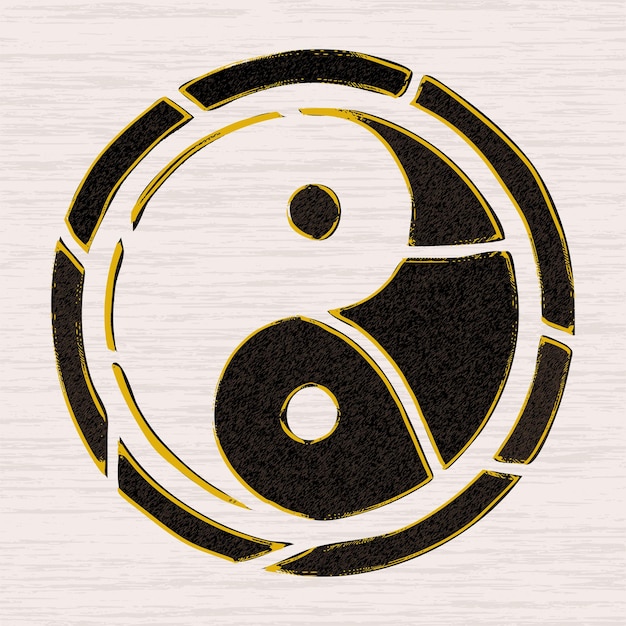 Símbolo Yin Yang cultura y filosofía del taoísmo chino oriental