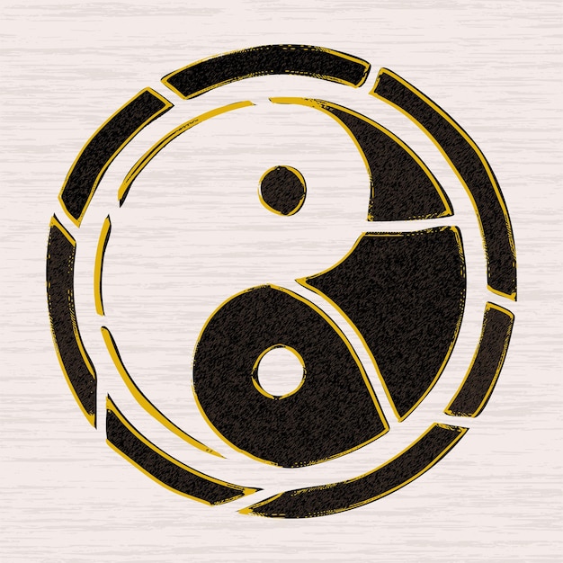 Símbolo yin yang cultura y filosofía del taoísmo chino oriental