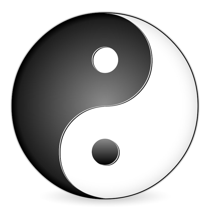 Vector símbolo de yin yang