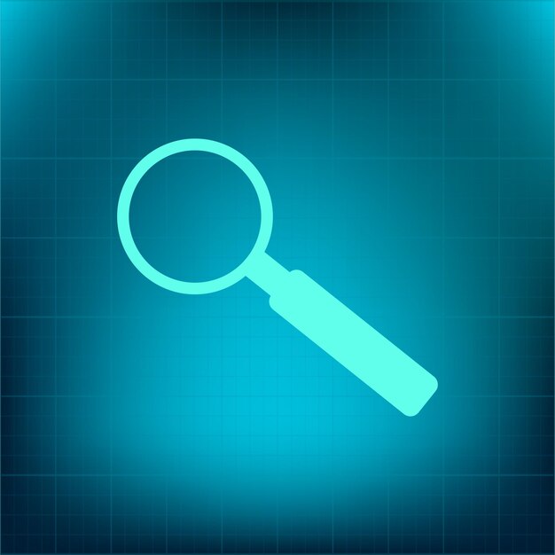 Símbolo de zoom de la lupa Icono del vector
