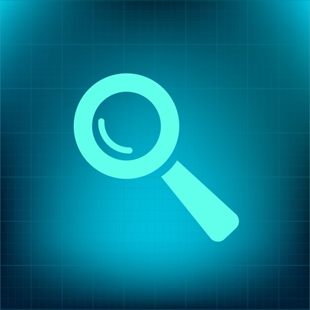 Símbolo de zoom de la lupa Icono del vector