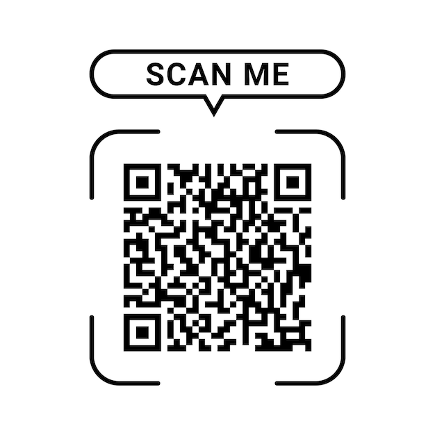 Símbolos de código QR vectoriales para el escaneo