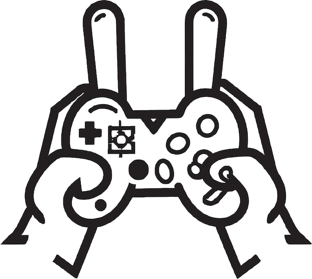Símbolos de diseño de vectores futuristas de GamingFusion