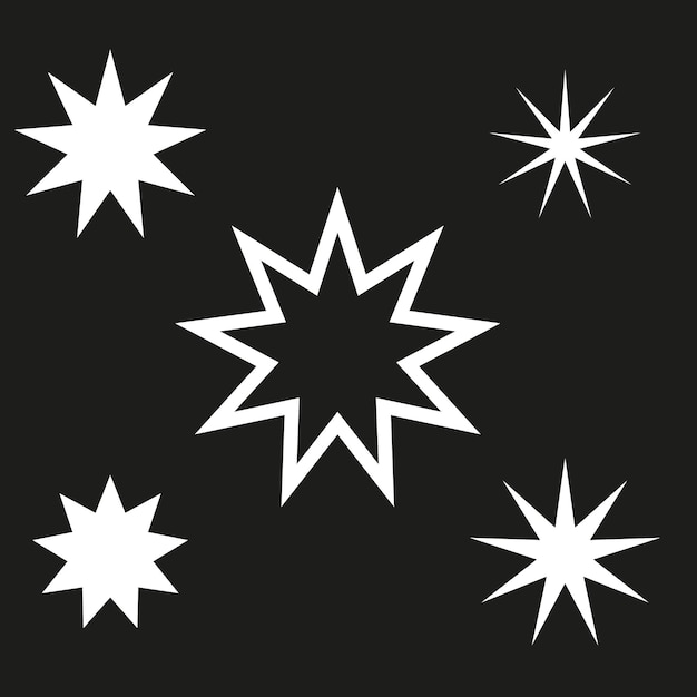 Símbolos de estallido estelar de explosión