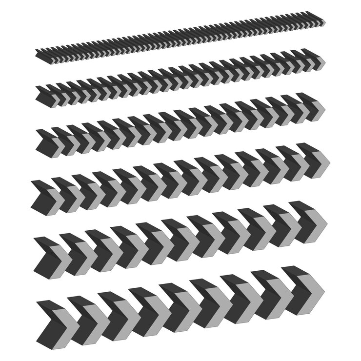 Vector símbolos de flecha 3d íconos de flechas isométricas flechas vectoriales gruesas forma de dirección gráfica
