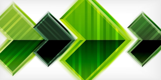 Símbolos de flecha creados con efectos 3D y textura de línea de fondo abstracto geométrico