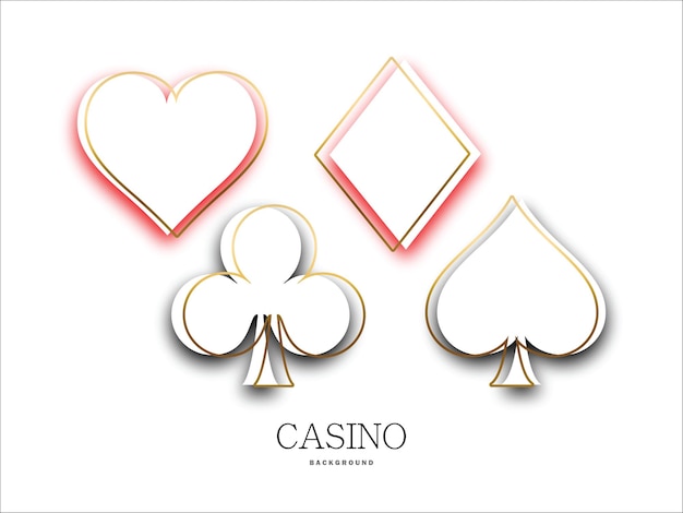 Símbolos de forma de tarjeta de Poker Casino