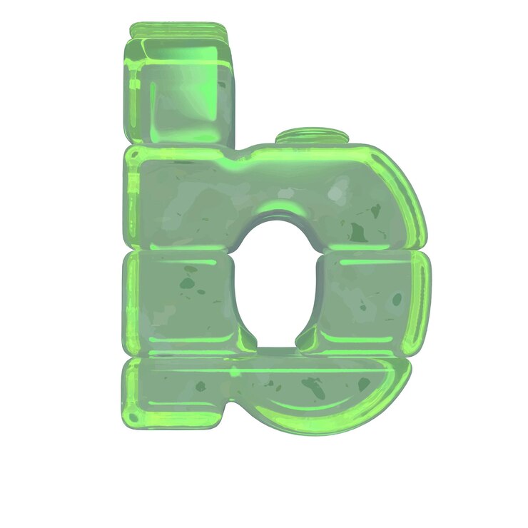 Vector símbolos de hielo hechos de hielo letra b