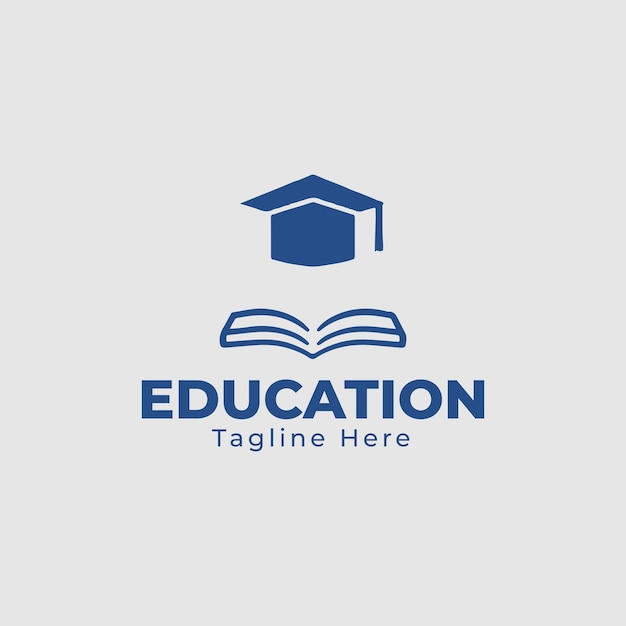 Símbolos de identidad escolar, colegial, universitario y concepto de diseño del logotipo de la educación de la academia