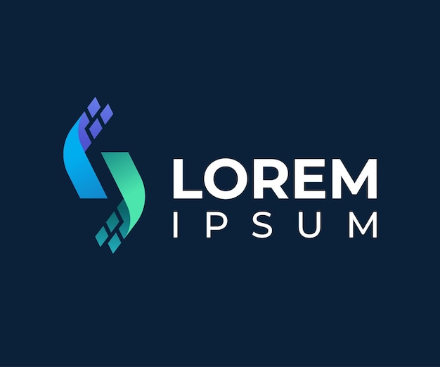 Símbolos de logotipo abstractos y modernos plantilla de logotipo de empresa de tecnología digital y sanitaria