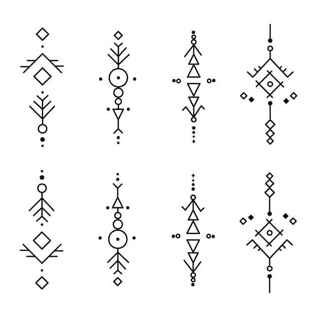 Símbolos místicos de la Wicca para los tatuajes