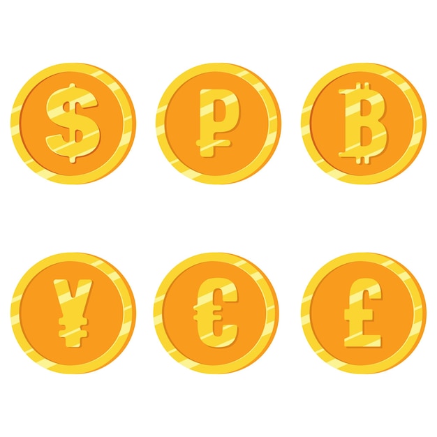 símbolos de moneda de dólar. ilustración vectorial