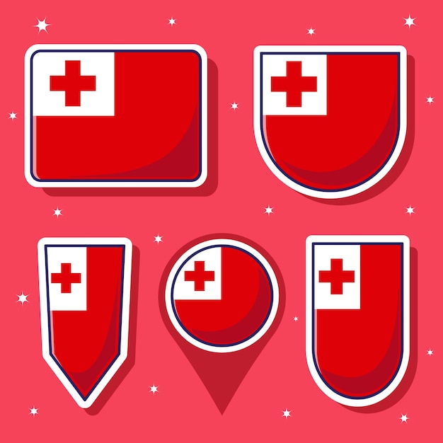 Símbolos oficiales del país de la bandera de Tonga banderas de viajes internacionales y símbolos históricos