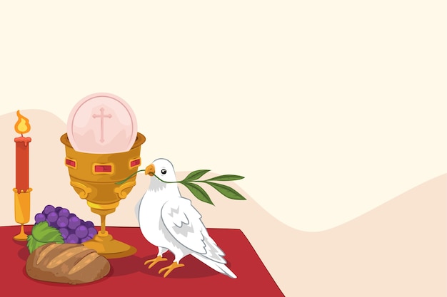 Símbolos religiosos: la eucaristía, la paloma y la paz