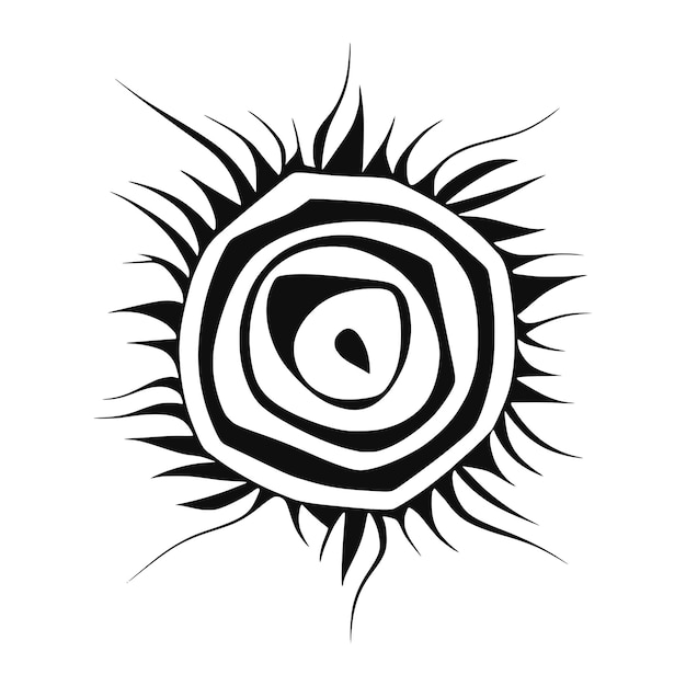 Símbolos del sol en estilo étnico Símbolo solar
