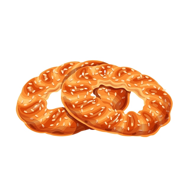 Simit de bagel tradicional turco, bagel de sésamo turco.