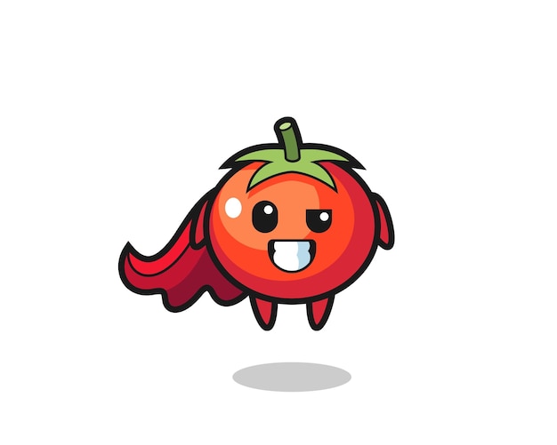 El simpático personaje de los tomates como superhéroe volador.