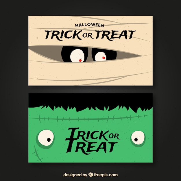 Simpáticos banners de halloween