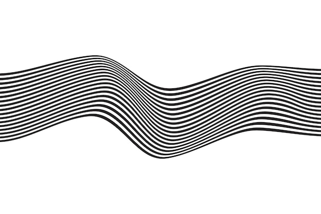 simple abstracto onda de color negro patrón de línea creativa una onda que es negra y blanca