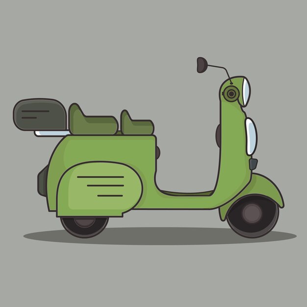 Vector un simple arte vectorial de scooter