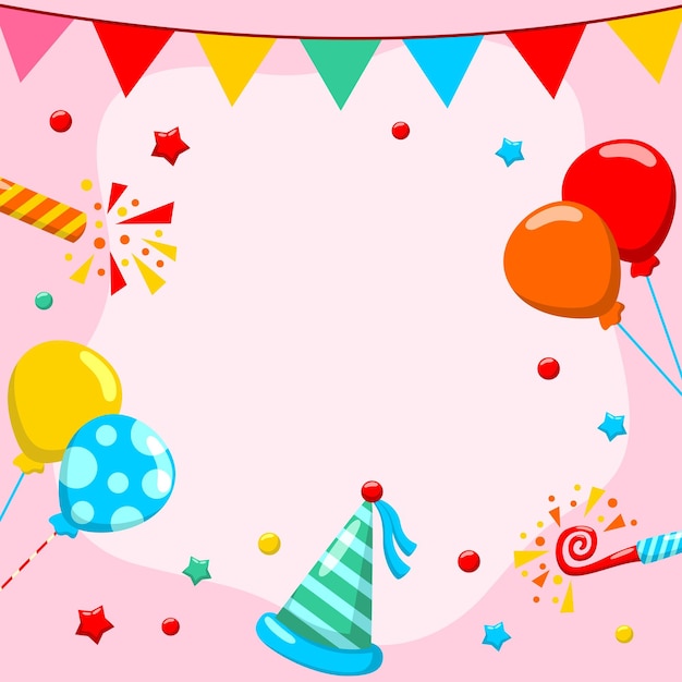 simple birthday background in flat style