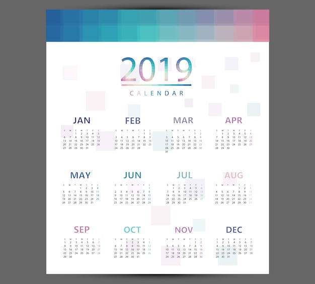 SIMPLE CALENDARIO 2019