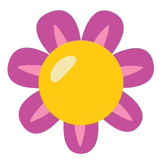 Simple colorido diseño de girasol Clipart conjunto para niños
