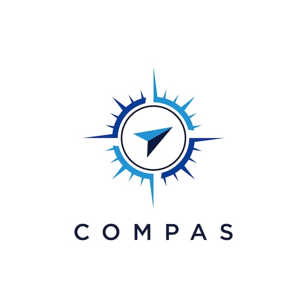 Simple compas logo design with modern concept