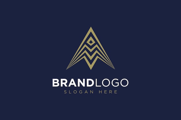 un simple concepto de plantilla de diseño vectorial de icono de logotipo de flecha