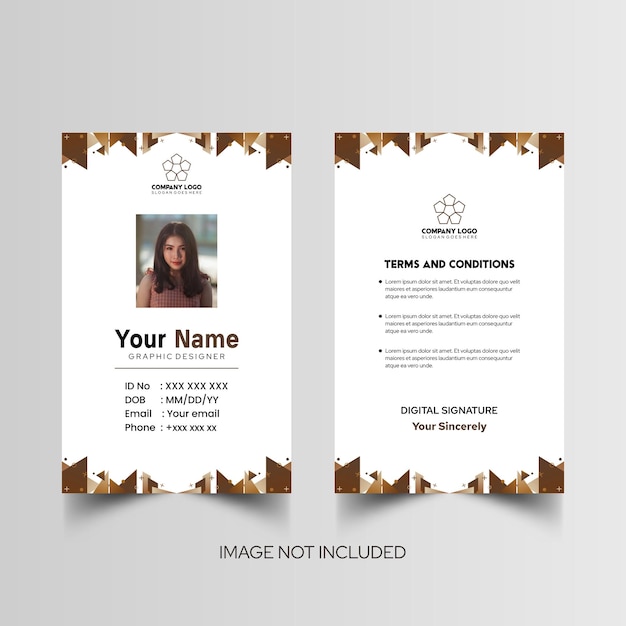Simple design mockup name and id card 10