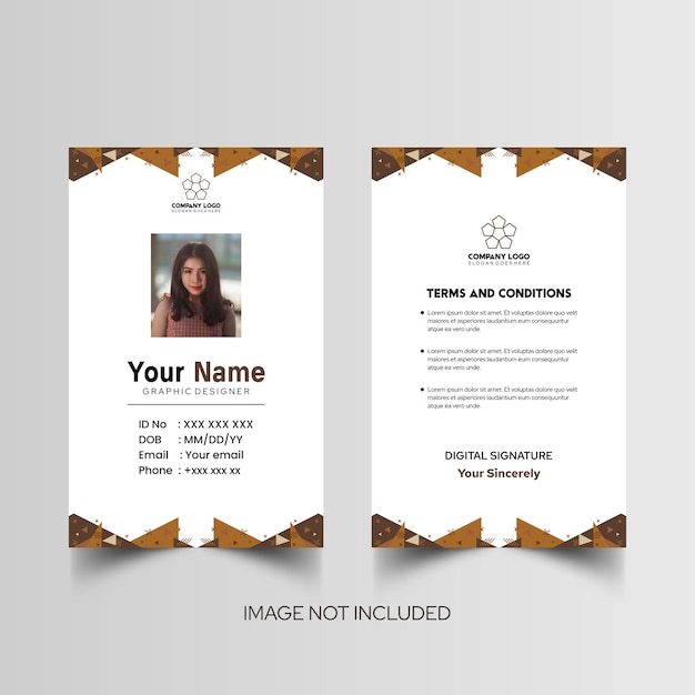 Simple design mockup name and id card 10