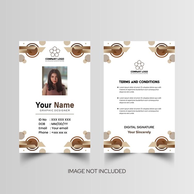Simple design mockup name and id card 10