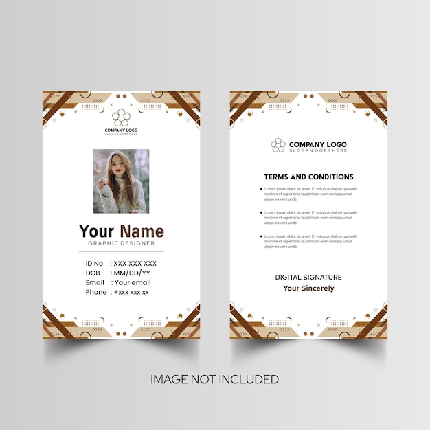 Simple design mockup name and id card 7