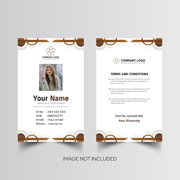 Simple design mockup name and id card 8